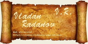 Vladan Radanov vizit kartica